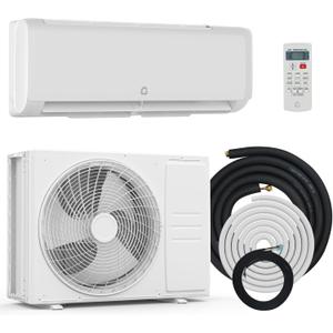 Garvee 12,000 BTU Mini Split Air Conditioner with Heat Pump, 22 SEER, Cools Up to 750 Sq. Ft, Inverter AC with Installation Kit & Remote, Ductless AC Unit with Pre-Charged Condenser, 230V, White