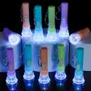 PROLOSO Mini Flashlight Keychains for Kids Toy Flashlights Bulk Assorted Colors Torch Key Rings Hiking Camping Party Favors 50 Pcs