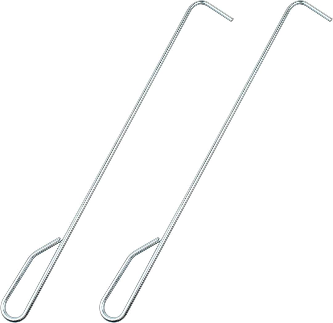 2 Pack 20'' Pool Skimmer Basket Hook Tool-Skimmer Basket Handle for Cleaning Swimming Pools & Protecting Hands, Knee, Back