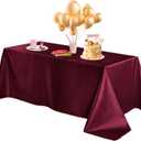 Horbaunal Burgundy Satin Tablecloth 60 x 120 Inches Rectangle Table Cloth Bright Silky Table Cover Overlay Dining Tablecloths for Wedding Party Banquets