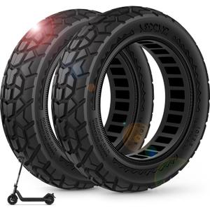 BANGTING 2PCS 60/70-6.5 Scooter Tire Tubeless, 10x2.5 inch Front or Rear Replacement Solid Tires, 10x2.5-6.5 Rubber Tire for Segway Max G30/G30D/G30E/G30E/G30LP/G30D II (Black)