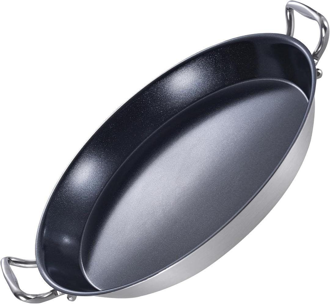 LOLYKITCH Nonstick Paella Pan | Ceramic Coated | 16 Inch for Family of 8-10