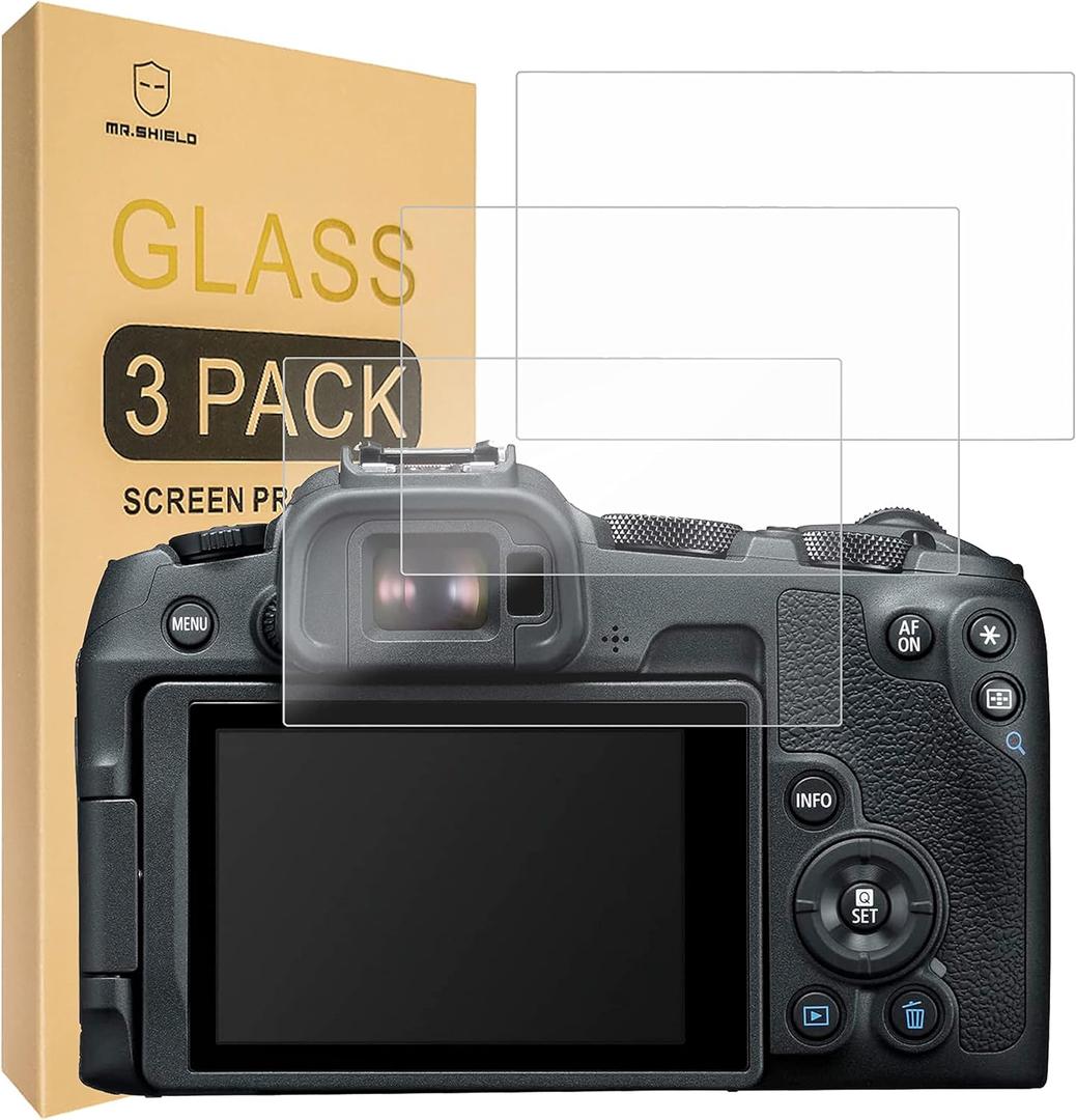 3 x Mr.Shield [3-Pack] Screen Protector For Canon EOS R8 Camera [Tempered Glass] [Japan Glass with 9H Hardness] Screen Protector
