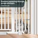 51'' Extra Wide Cat Gate Barrier 30-63'' Wide for Doorways Hallways, Pressure Mounted Tall Pet Dog Gates No Drilling Auto Close, Cat Fence Indoor Climb Proof (White)