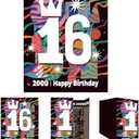 Pack Of 3 Gcardist 2025 16th Birthday Greeting Card, Jumbo 16 Years Old Birthday Gift Card,Memory Back In 2009（Envelope）