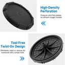 10" Pond Aeration Diffuser, Outdoor Pond Aeration System Accessories with Self-Sinking 304 Stainless Steel Base, High-Density EPDM Membrane, Enhances Oxygenation and Improves Water Circulation