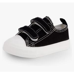 Toddler Boys and Girls Low Top Canvas Adjustable Strap Sneakers, Size: 5