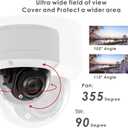 IP Security 5.0MP H.265 POE PTZ Dome Camera, Hikvision Compatible 5X Optical Zoom, Indoor/Outdoor Network Camera with Audio, Pan 355 Tilt 90,Waterproof IP66 98ft Night Vision, Motion Detection