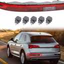 Dasbecan Rear Bumper Reflectors Light Stop Brake Tail Lights 5 Holes Compatible with Audi Q5 2017 2018 80A945069A (Left Driver Side)