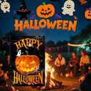 Halloween Ghost Pumpkin Garden Flag, 12X18 Inches Halloween Trick or Treat Yard Outside Home Decoration, Funny Outdoor Small Decor Double Sided