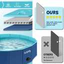 Furrybaby Dog Pool, Foldable Dog Pools for Large Dogs Portable Kiddie Pool Pet Doggie Wading Swimming(Navy 48'') Indoor and Outdoor