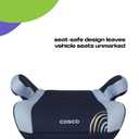 Cosco Topside Backless Booster Car Seat, Lightweight Booster Seats for Cars 40-100 lbs, Backless Booster Seat for Car, Rainbow