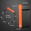 kingsea Folding Bike Lock,Heavy Duty Alloy Steel Anti Theft Security Bicycle Locks, Compact 2.06 Ft Bike Chain Lock with Mounting Bracket and 3 Keys,for Bike/Electric Bikes/Scooters