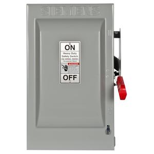 Siemens HF362 60-Amp 3 Pole 600-volt 3 Wire Fused Heavy Duty Safety Switches
