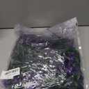 RAINFLOW 3PCS Artificial Hanging Flowers for Outdoors - UV Resistant Artificial Ivy Vines with 135 Purple Flower, Lifelike Greenery Fake Flowers for Shelf Door Wall Room Wedding Party DIY Decoration