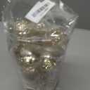 CristBest 30ct Christmas Ball Ornaments-60mm/2.36" Shatterproof Clear Plastic Xmas Balls Baubles Set with Stuffed Delicate Sparkling, Hanging Christmas Tree Decorations(Champagne Gold)