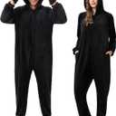 Ezuwail Unisex Adult Onesie Pajamas Outfit Animal Onesie Costumes for Women/Men (Small, Black)