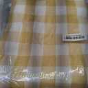 Laolitou Checkered Tablecloth Rectangle Washable Buffalo Plaid Picnic Table Cloth with Tassel Cotton Linen Gingham Table Cover for Dining Room, Yellow, Rectangle, 55''x120'', 10-12 Seats