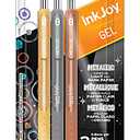 Paper Mate InkJoy Gel 3 Pens Metallic Pens Retractable Medium Point
