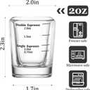 Ruckae Shot Glasses Measuring Cup Set 12 Pack Square Espresso Shot Glasses Liquid Heavy Glass -Incremental Measurement 2oz Shot Glass for Bars and Home Use