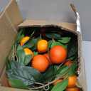 6FT Artificial Oranges Garland with Greenery - Faux Oranges Vine, Realistic Fruit Garland for Home, Garden, Wedding, Party & Christmas Decor | Vibrant Fake Orange Wreath for Hanging Decoration
