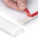 Art3dwallpanels 10 Ft Flexible Peel and Stick Trim Molding for Backsplash Tile Edge, Self-Adhesive Wall Trim for Corner Decor, 120x0.47x0.2 Inch White