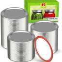 100-Count, WIDE Mouth Canning Lids for Ball, Kerr Jars - Split-Type Metal Mason Jar Lids for Canning - Food Grade Material, 100% Fit & Airtight for Wide Mouth Jars (86mm)