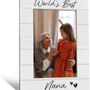 Nana Picture Frames, World's Best Nana Grandmother Wooden Photo Frames, Grandma Mother's Day Gifts for Grandma Birthday Christmas Picture Photo Frame for Desk Table 4X6 Photos