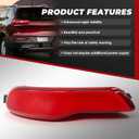 Nakkaa Left Rear Bumper Reflector 68105145AC Compatible with Cherokee 2014 2015 2016 2017 2018 Driver Side