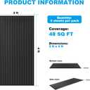 Ceiling Panel 2x4 Feet, PVC Decorative Ceiling Covering Panel, 3D Striped Wall Panel Indoor Wall Decoration, 6 Pcs Pack Waterproof Ceiling Panel for Office/Kitchen/Recording Studio,Black