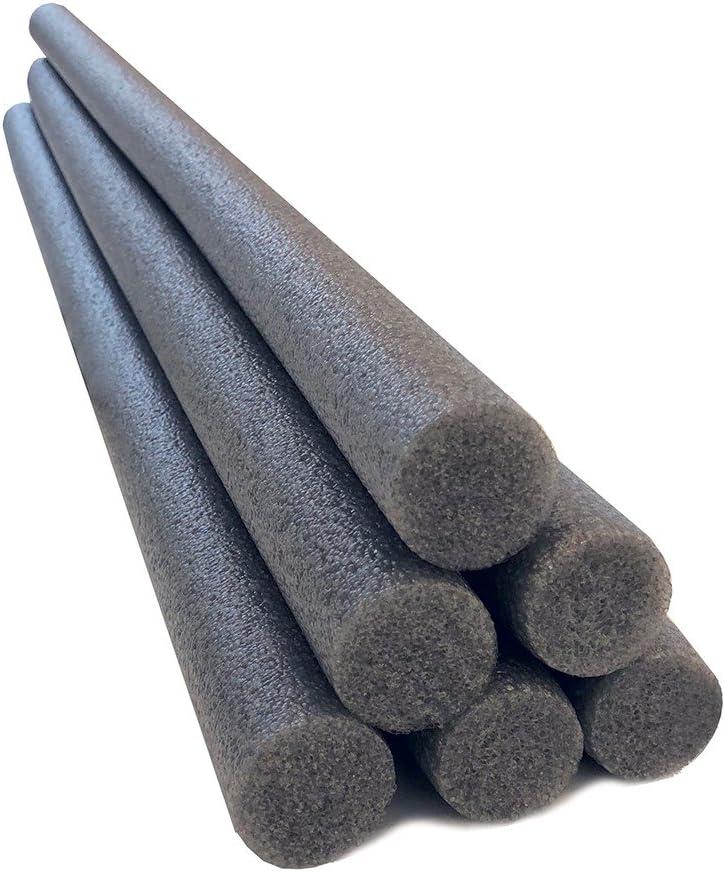 Oodles of Noodles 1.5 Inch x 35 Inch Solid Foam Foam Sticks for Craft Projects- 6 Pack - Grey
