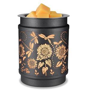 kobodon Wax Melt Warmer Metal Wax Warmer for Scented Wax Electric Fragrance Candle Oil Burner 2 in 1 Wax Melts as Gifts for Moms Grandma Women Girls(Sunflower)