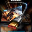 Highwings Long HDMI Cable 20 FT, 10K 8K 4K Ultra HD High Speed 2.1 HDMI Cable 48Gbps Braided Cord-4K@120Hz 8K@60Hz, DTS:X, HDCP 2.2&2.3, Dynamic HDR 10 Compatible with Roku TV/PS5/HDTV/Blu-ray