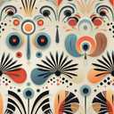 FLFK Boho Vintage Wallpaper Peel and Stick Removable Flower Shape Stripe Wall Mural for Living Room, Bedroom, Kitchen, Office, Apartment Decor 16"x128" (BW5458)