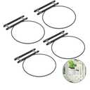 Hanging Flower Pots Holder Deck Railing Plant Container Holder for Round Pot Planters (10") Hanging Bucket Flower Pot Holder for Patio Balcony Outdoor Plants 4 Pack