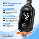 hygger Aquarium Heater, Upgraded Ceramic 50W Small Fish Tank Heater with Digital LED Controller, Fast Heating, Precise Temperature Control, Turtle Tank Heater for Freshwater/Saltwater