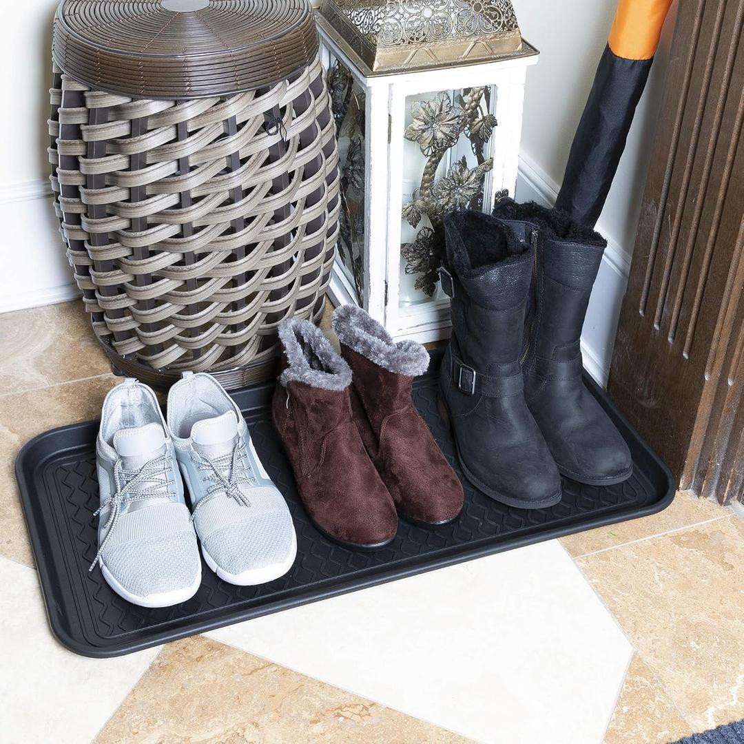 (Multi-Purpose Tray, 80cm x 38cm ) - Ottomanson Indoor/Outdoor Boot and Shoe, Pet Bowl Mat Multi-Purpose Tray, 80cm x 38cm x 3cm