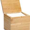 Sumnacon Disposable Face Towel Holder, Bamboo Face Towels Storage Box with Lid, Compatible with Clean Skin Cluub XL Facial Towels, Rustic Wood Makeup Container Tabletop Organizer for Bathroom Vanity