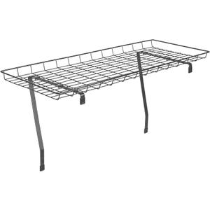 Household Essentials Rear Display Over-The-Washer Storage Shelf to Organize and Store Laundry Room Supplies, Matte Black