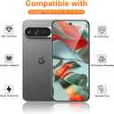 2 Pack for Google Pixel 9 Pro XL Privacy Screen Protector + 2 Pack Camera Lens Protector, Support Fingerprint Unlock, Anti-Spy, 3D Curved 9H Tempered Glass Film, Scratch Resistant, Bubble Proof