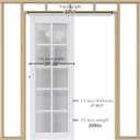 EaseLife 4.6FT/55in Sliding Pocket Door Hardware Kit,Commercial Grade,Aluminum Box Rail Kit,Slide Smoothly Quietly,Easy Install,No Door (51.5in Track for 23"~28" Wide Single Door)