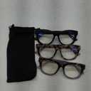 3 Pack Oversized Blue Light Blocking Reading Glasses for Women, Retro Style Readers with Spring Hinge +2.50