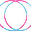 Liberry Kids Exercise Hoop, Detachable & Size Adjustable Toy Hoop, Professional Hoola Rings, Sport Gift in Blue, Pink, 2 pack-12 pieces