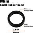 2 x Black Rubber Bands for Hair, Mini 13mm 0.5 Inch, 2000Pcs Rubberbands, Small Hair Rubber Bands, Soft Elastic Bands for Braids, Office, School Supplies