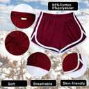 Cameway 4 Pack Women's Cotton Yoga Dance Short Pants Sport Shorts Summer Athletic Cycling Hiking Sports Shorts (Large, Black)