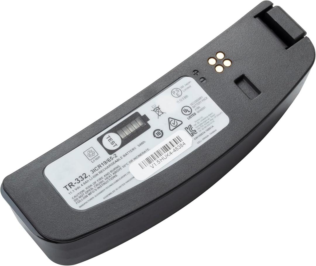 TR-332 Replacement Battery for 3M Model TR-300 TR-340 Capacity 11.1V 4.8Ah New Battery Replacement