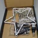 FUNIAO (New Christmas Decoration Lights, 320 LED Waterfall Christmas Tree Lights with 12" Star Topper, 8 Modes Indoor Outdoor String Lights for Yard, Party, Home, Holiday (Warm White)