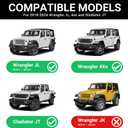 2 x Keyhole Covers for Jeep Wrangler JL Gladiator JT 2018-2025 2026 Door Security Accessories Magnetic Keyhole Door Lock Cover Waterproof Protection Item Black