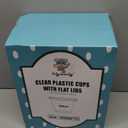 200 PACK 9 oz Clear Plastic Cups with Flat Lids
