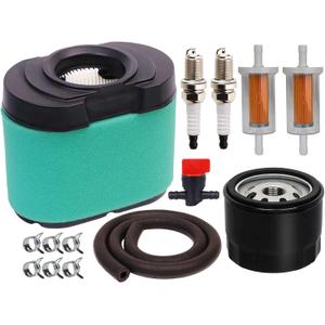 HOODELL 792105 Air Filter 696854 Oil Filter Kit Compatible with 407777 445877 Engine John Deere D170 Z425 Lawn Mower, Replace MIU11515 Air Filter